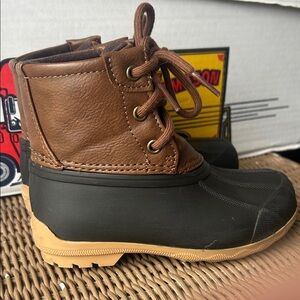 Sperry Kids Brown and Black Duck Boots